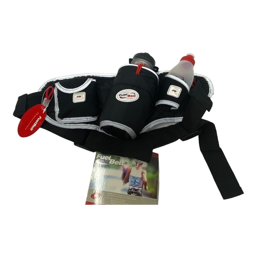 Fuel Belt Hydration Endurance Running Belt with 2 Bottles Waist Pack Black NWT